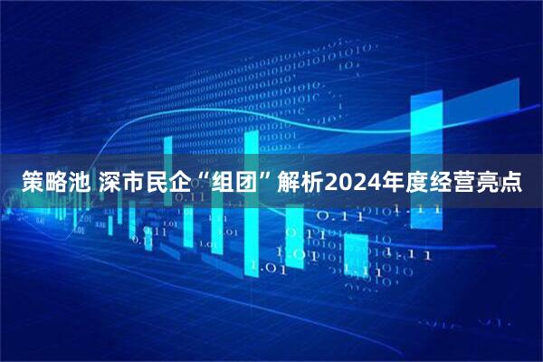 策略池 深市民企“组团”解析2024年度经营亮点